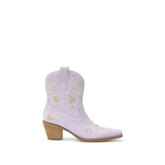 Mi.im Corral botanical Embroidered Lavender Western Boots Brand New Size 9 - Picture 2 of 9